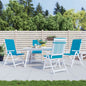 Garden Highback Chair Cushions 6 Pcs Fabric