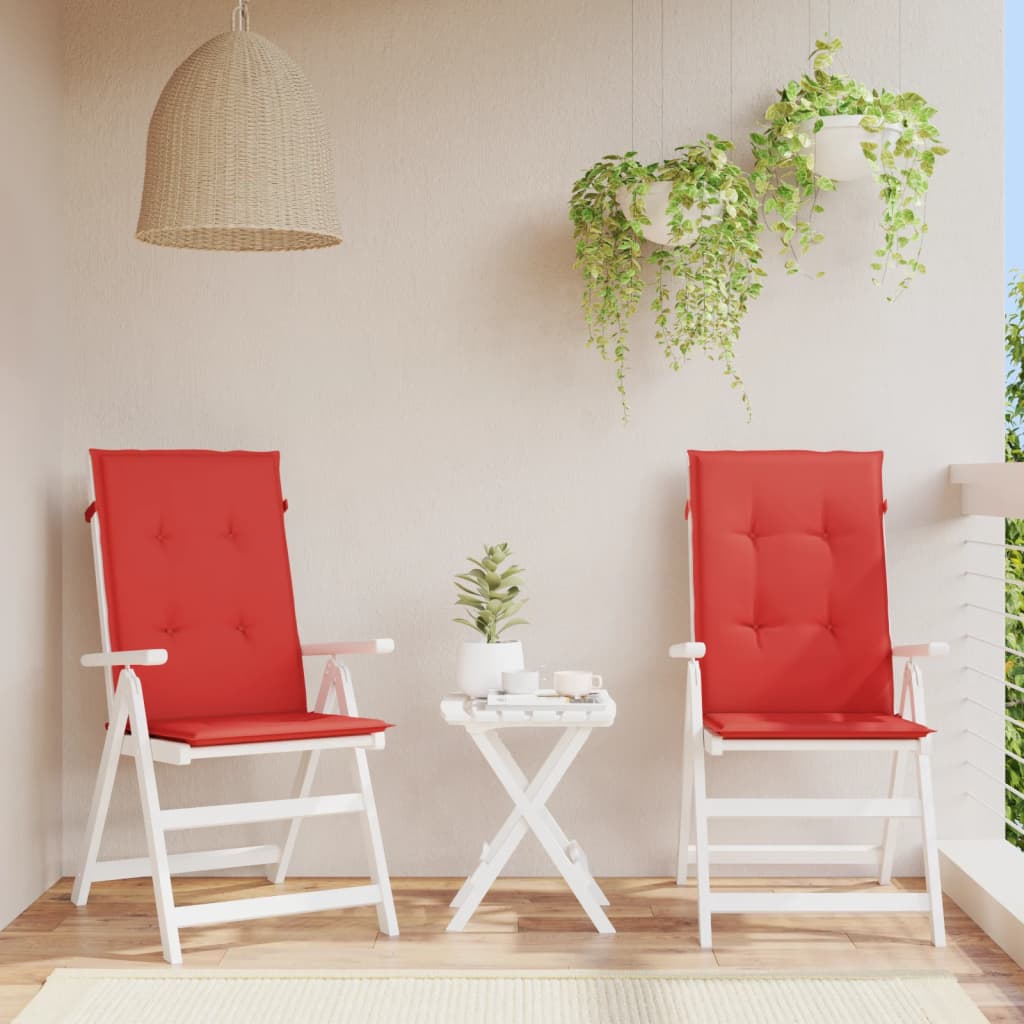 Garden Highback Chair Cushions 6 Pcs Fabric
