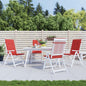 Garden Highback Chair Cushions 6 Pcs Fabric