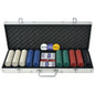 Poker Set With 500 Chips Aluminium