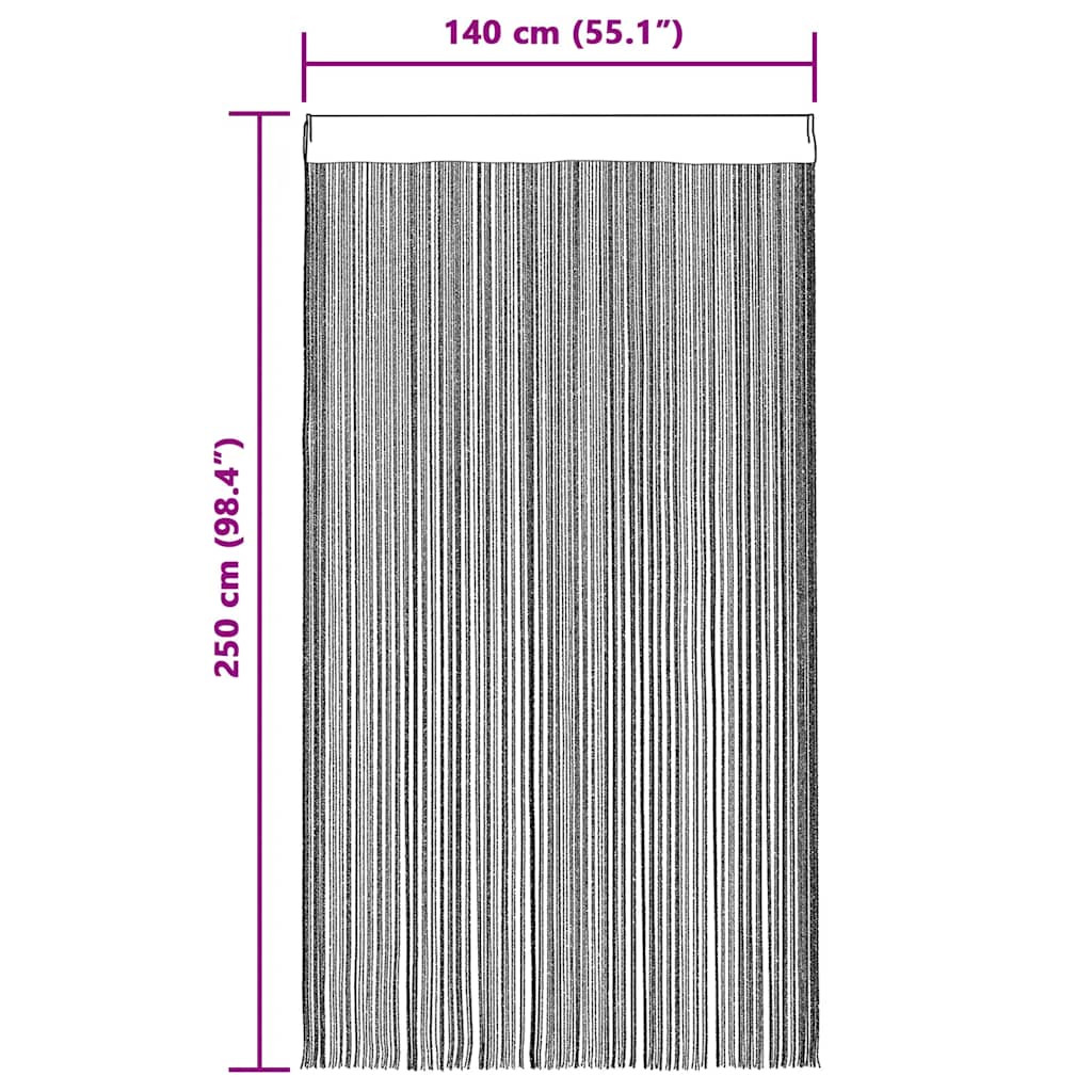 String Curtains 2 Pcs 140X250 Cm