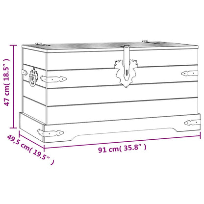 Storage Chest Mexican Pine Corona Range 91X49.5X47 Cm