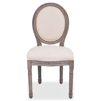 Dining Chairs 2 Pcs Cream Fabric