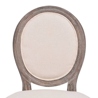 Dining Chairs 2 Pcs Cream Fabric