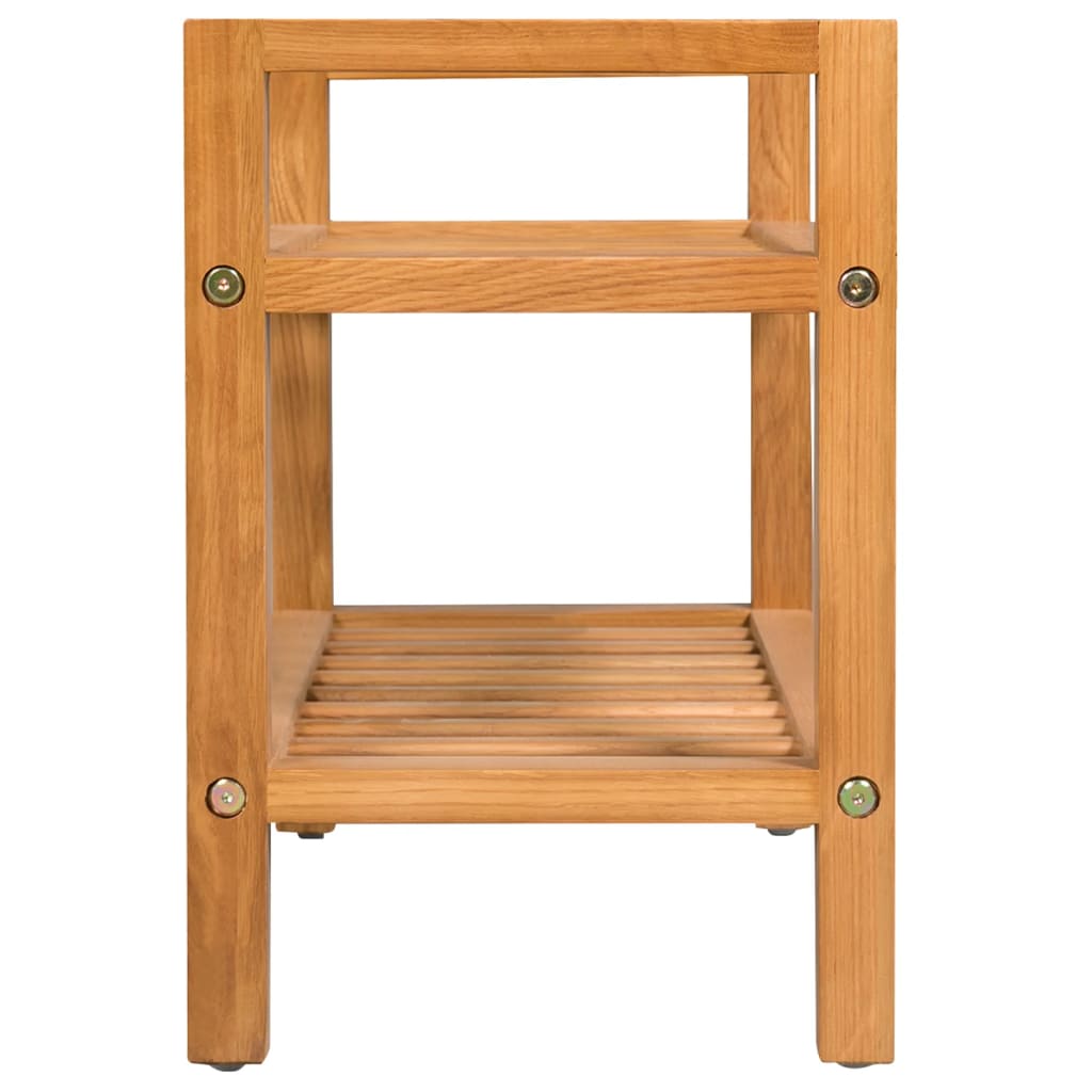 Shoe Rack With 2 Shelves 50X27X Solid Oak Wood