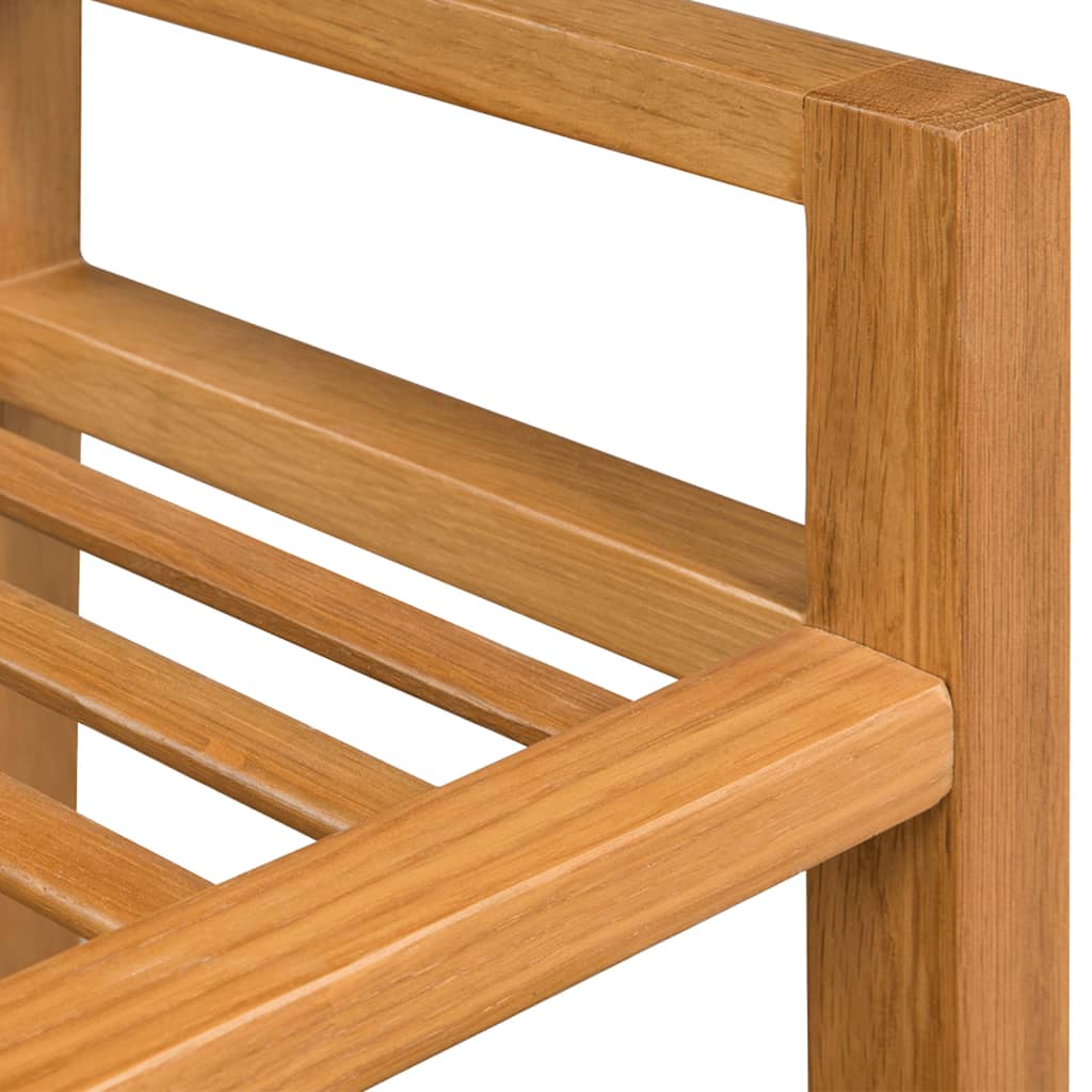 Shoe Rack With 2 Shelves 50X27X Solid Oak Wood