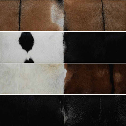 Bench Goatskin Leather Teak