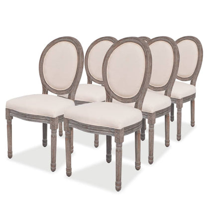 Dining Chairs 2 Pcs Cream Fabric