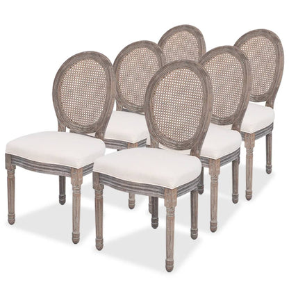 Dining Chairs 2 Pcs Cream Fabric