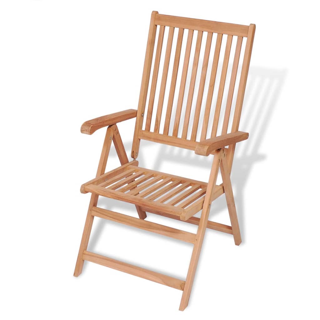 Reclining Garden Chairs 4 Pcs Solid Teak Wood