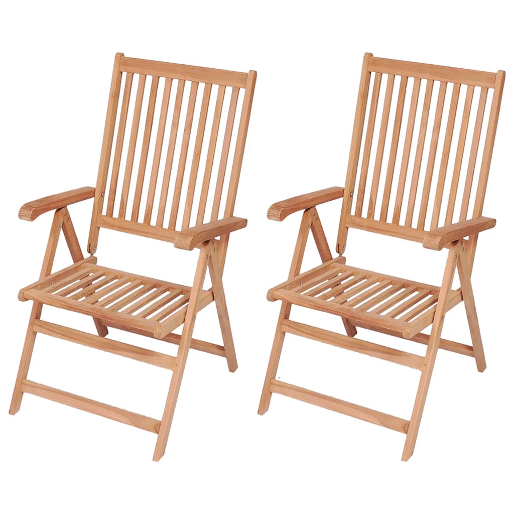 Reclining Garden Chairs 4 Pcs Solid Teak Wood