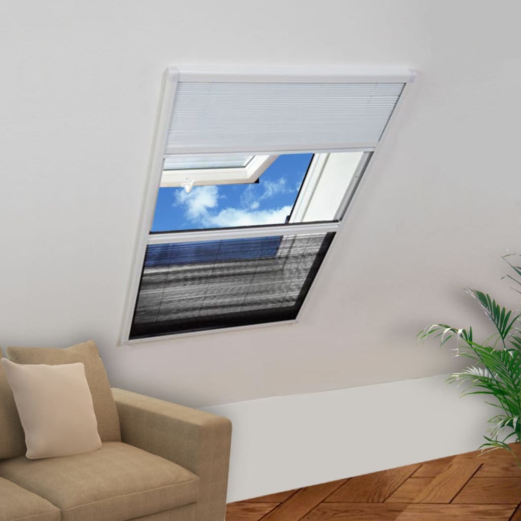 Plisse Insect Screen For Windows Aluminium With Shade