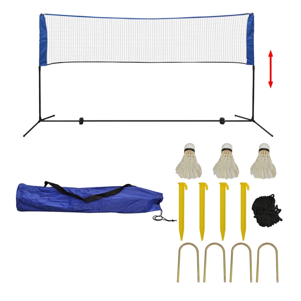 Badminton Net Set With Shuttlecocks 300X155 Cm