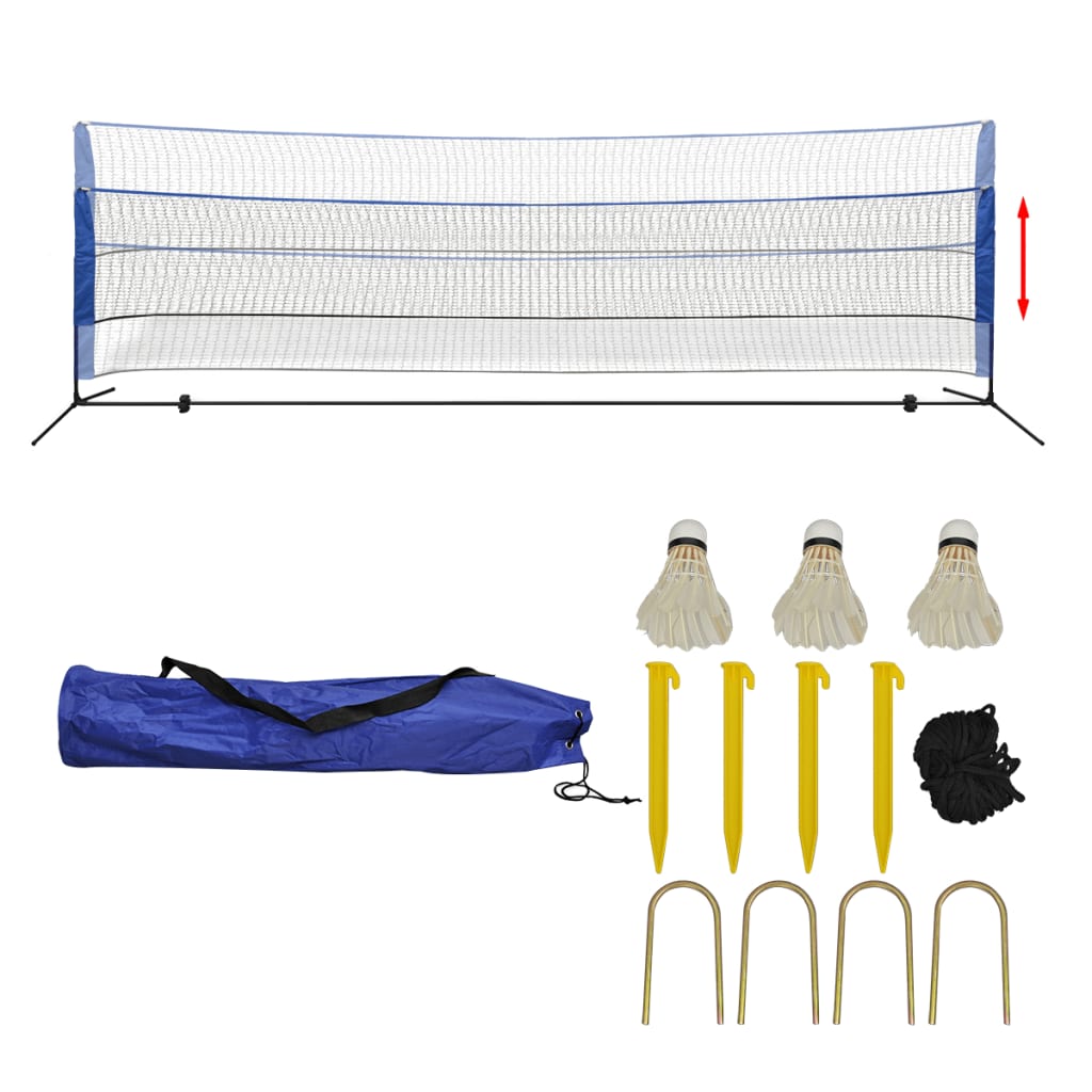 Badminton Net Set With Shuttlecocks 300X155 Cm