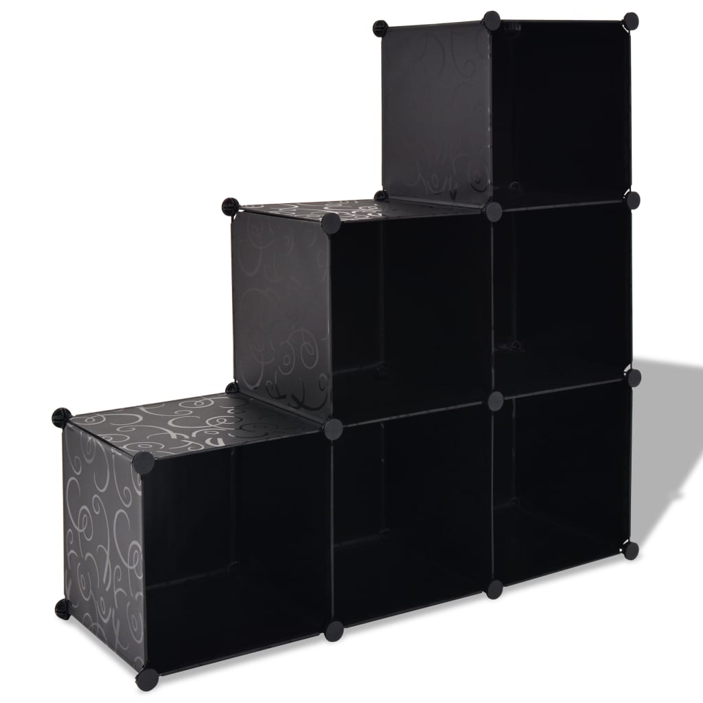 Storage Cube Organiser With 6 Compartments