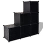 Storage Cube Organiser With 6 Compartments