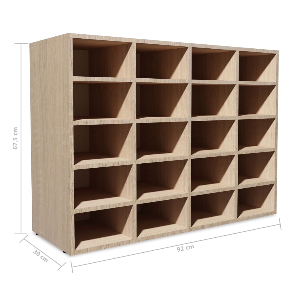 Shoe Rack Engineered Wood 92X30X67.5 Cm