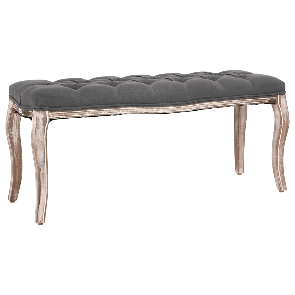 Bench Linen Solid Wood 110X38X48 Cm