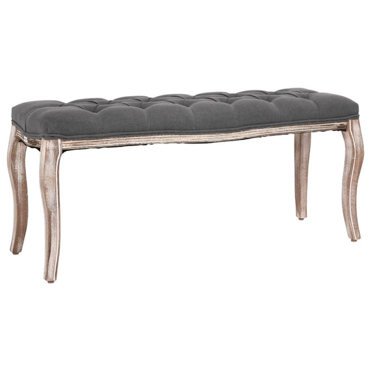 Bench Linen Solid Wood 110X38X48 Cm
