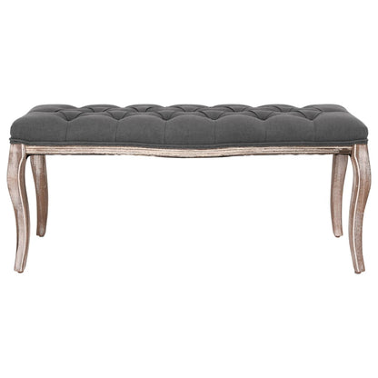 Bench Linen Solid Wood 110X38X48 Cm