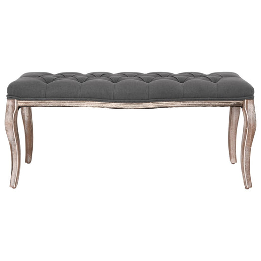 Bench Linen Solid Wood 110X38X48 Cm