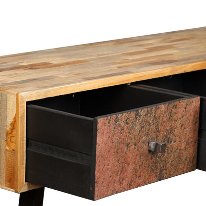 Console Table 120X30X76 Cm Solid Reclaimed Teak