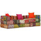 3-Seater Modular Pouffe Fabric