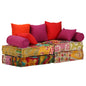 3-Seater Modular Pouffe Fabric