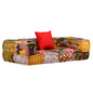 3-Seater Modular Pouffe Fabric