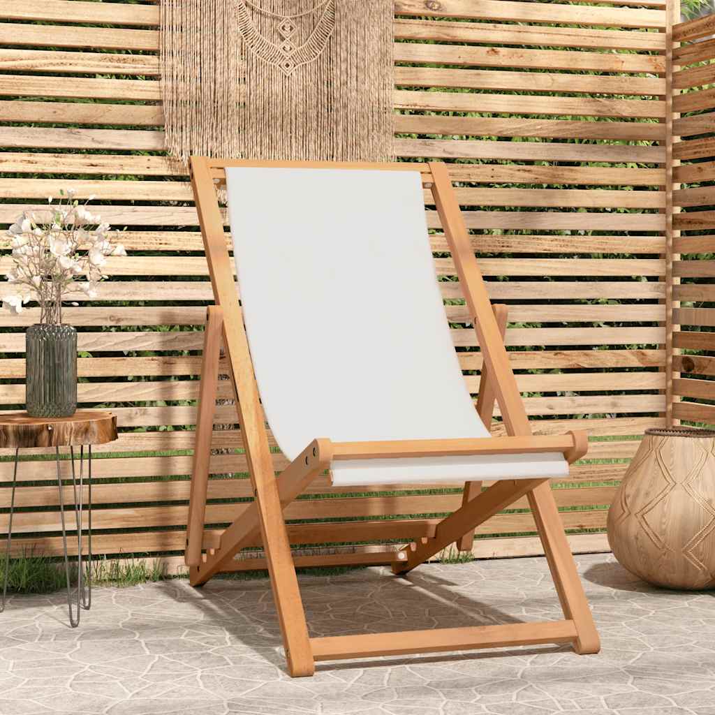 Folding Beach Chair Solid Wood Teak