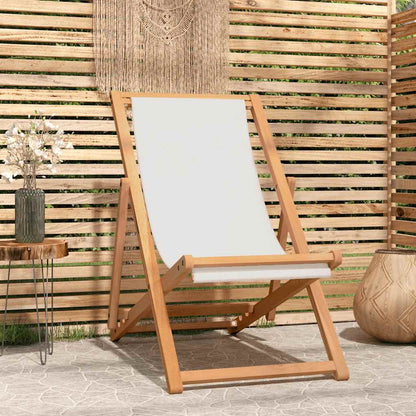 Folding Beach Chair Solid Wood Teak