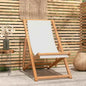 Folding Beach Chair Solid Wood Teak