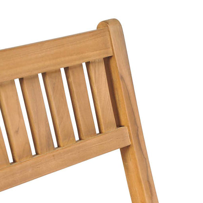Folding Outdoor Bar Stools 2 Pcs Solid Teak Wood