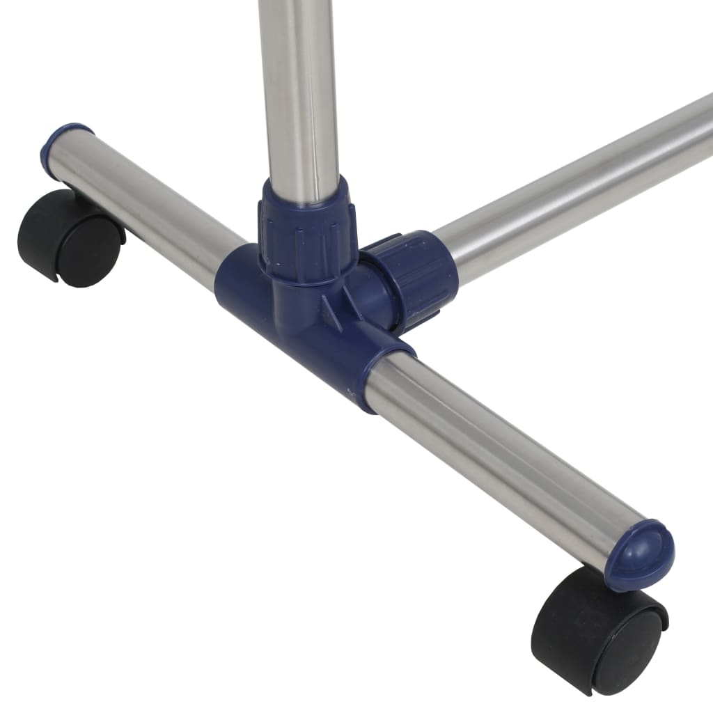 Adjustable Clothes Rack Stainless Steel 165X44X150 Cm Silver