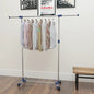 Adjustable Clothes Rack Stainless Steel 165X44X150 Cm Silver