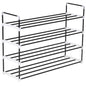 Shoe Rack With 4 Shelves Metal And Plastic