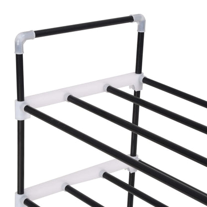 Shoe Rack With 4 Shelves Metal And Plastic