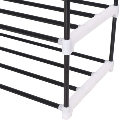 Shoe Rack With 4 Shelves Metal And Plastic