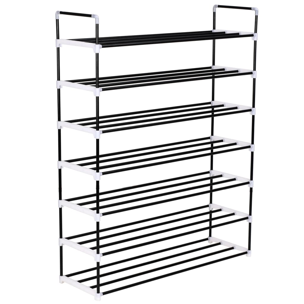 Shoe Rack With 4 Shelves Metal And Plastic