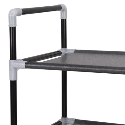 Shoe Rack With 4 Shelves Metal And Non-Woven Fabric