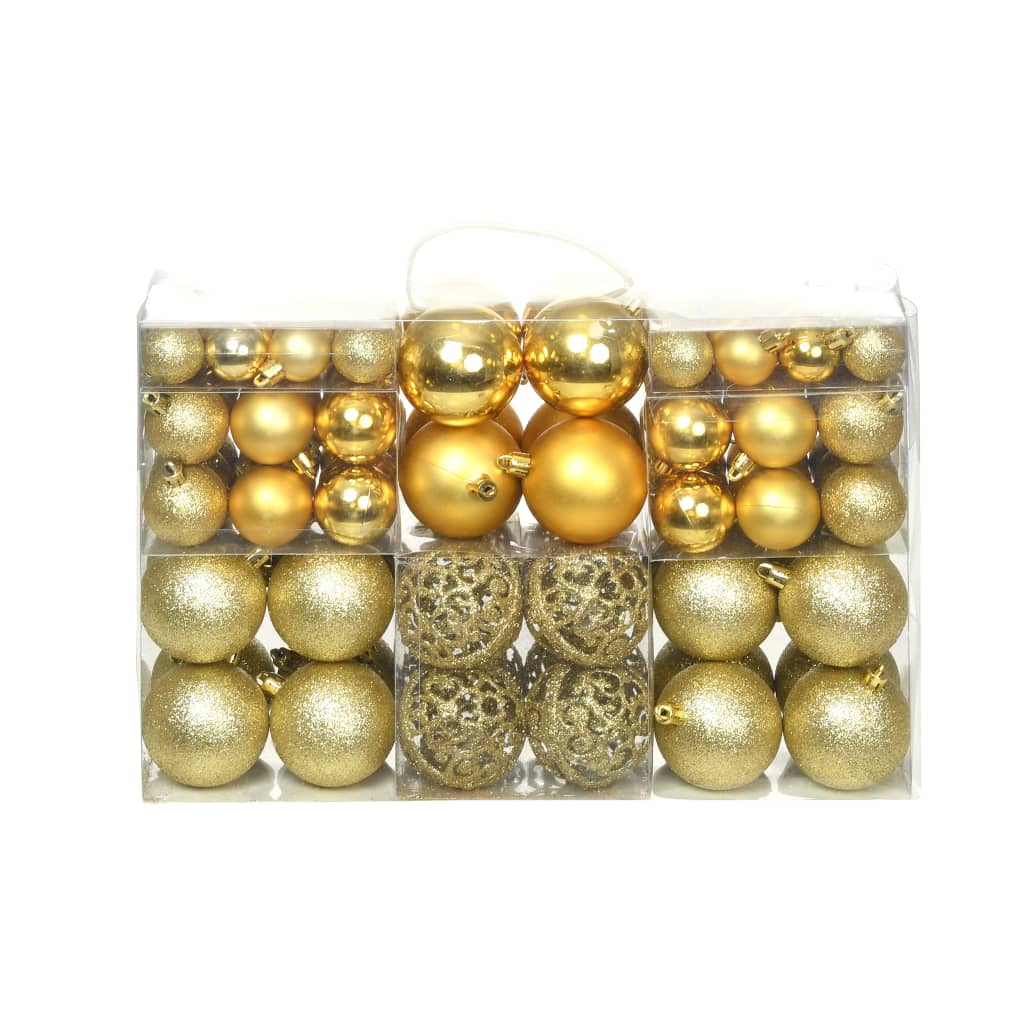 100 Piece Christmas Ball Set 3/4/6 Cm