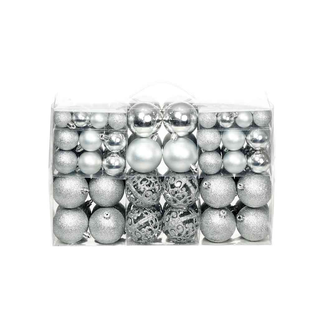 100 Piece Christmas Ball Set 3/4/6 Cm