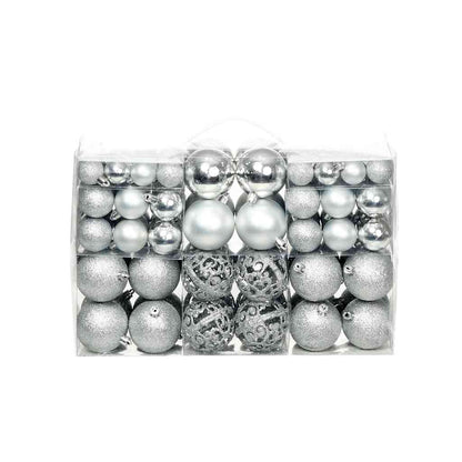 100 Piece Christmas Ball Set 3/4/6 Cm