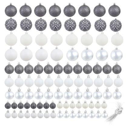 100 Piece Christmas Ball Set 3/4/6 Cm