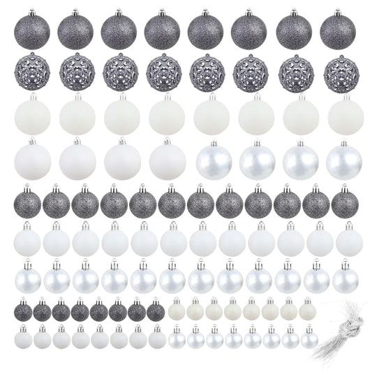 100 Piece Christmas Ball Set 3/4/6 Cm
