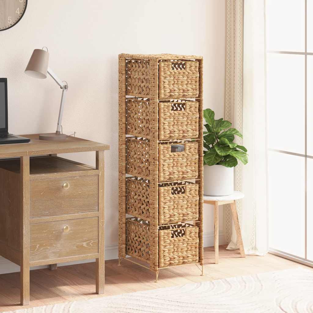 Storage Unit With 6 Baskets Water Hyacinth