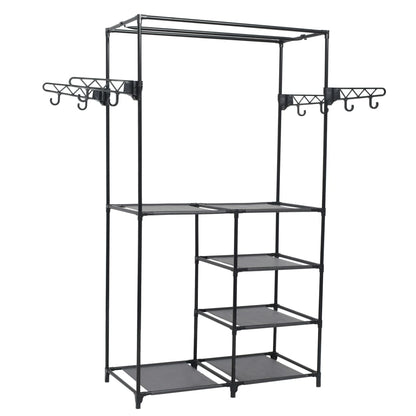 Clothes Rack Steel And Non-Woven Fabric 87X44X158 Cm Black
