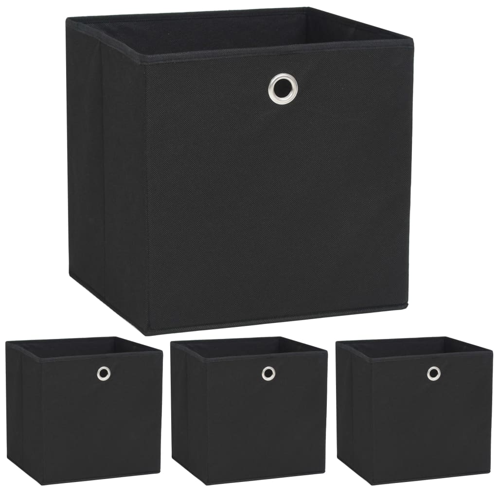 Storage Boxes 4 Pcs Non-Woven Fabric 32X32X32 Cm