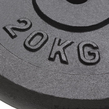 Weight Plates 2 Pcs 2X20 Kg Cast Iron