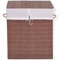 Bamboo Laundry Bin Rectangular Natural